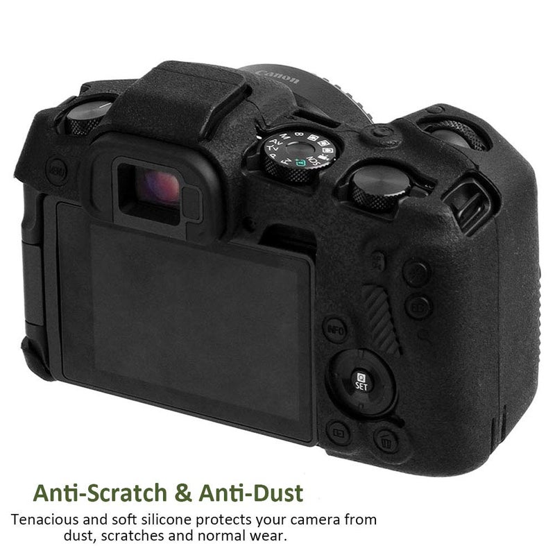 Easy Hood Camera Case Compatible with Canon EOS RP Mirrorless Digital Camera, Anti-Scratch Soft Silicone Rubber Texture Surface Housing Case Shell Protective Cover Skin Protector (Black) - Image 2